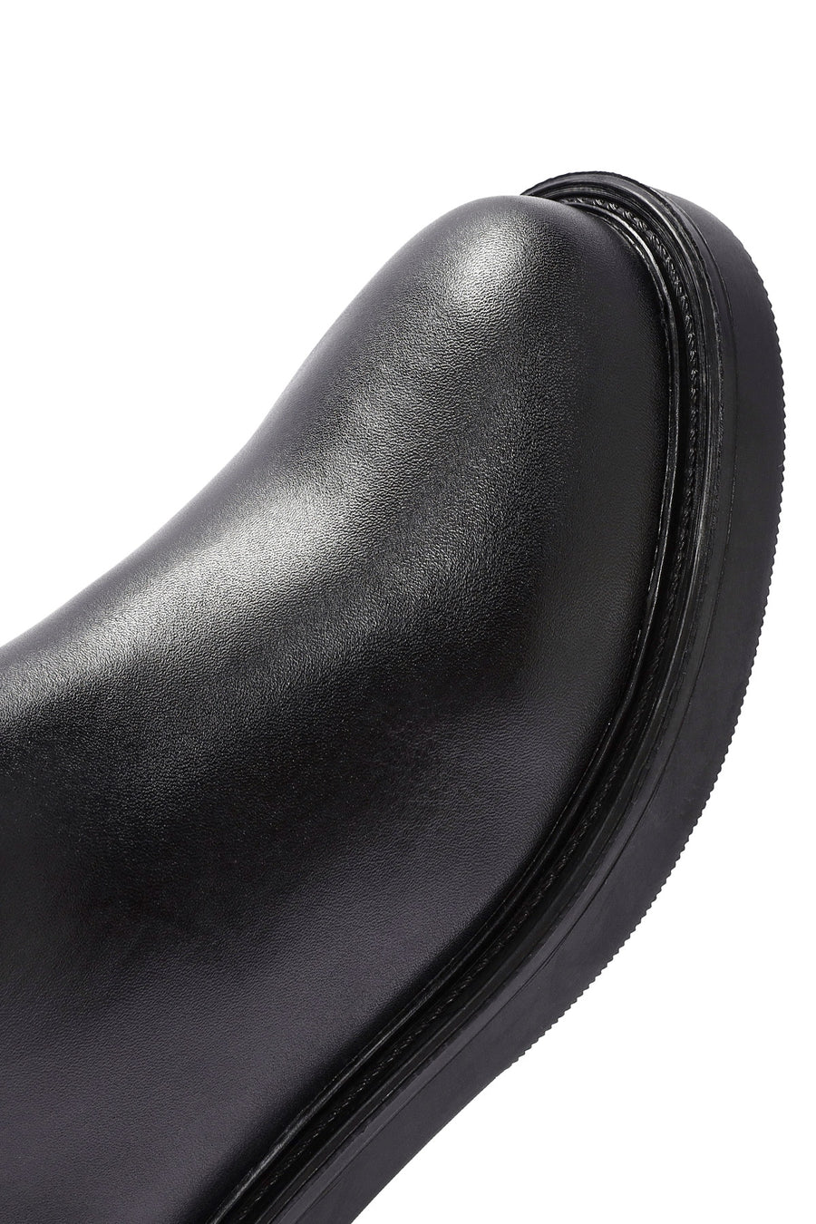 Women's Black Zipper Patterned Leather Boots
