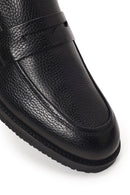 Male Black Leather Classic Loafer | Derimod