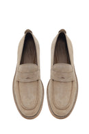 Derimod Black Erkek Bej Süet Deri Klasik Loafer | Derimod