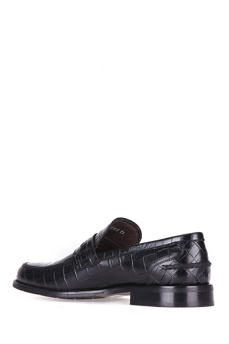 Classic Men's Shoes with Crocodile Pattern