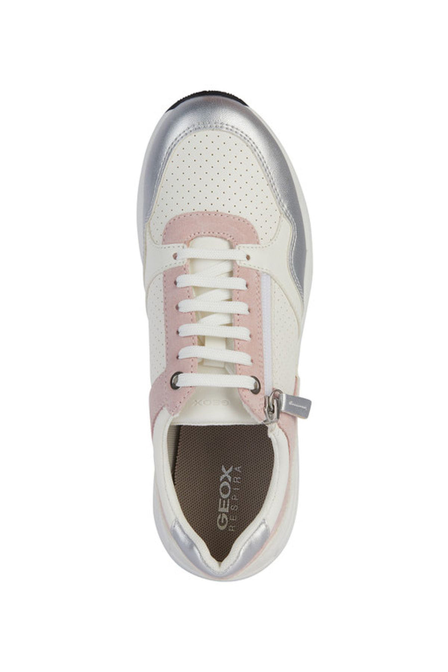 Geox Kadın Beyaz Bulmya Bağcıklı Deri Sneaker