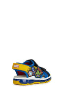 Geox Boy Blue Android Strap Leather Sandals | Derimod