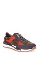 Camouflage Pattern Men's Suede Shoes | Derimod