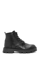 Men's Black Zippered Leather Casual Boots | Derimod