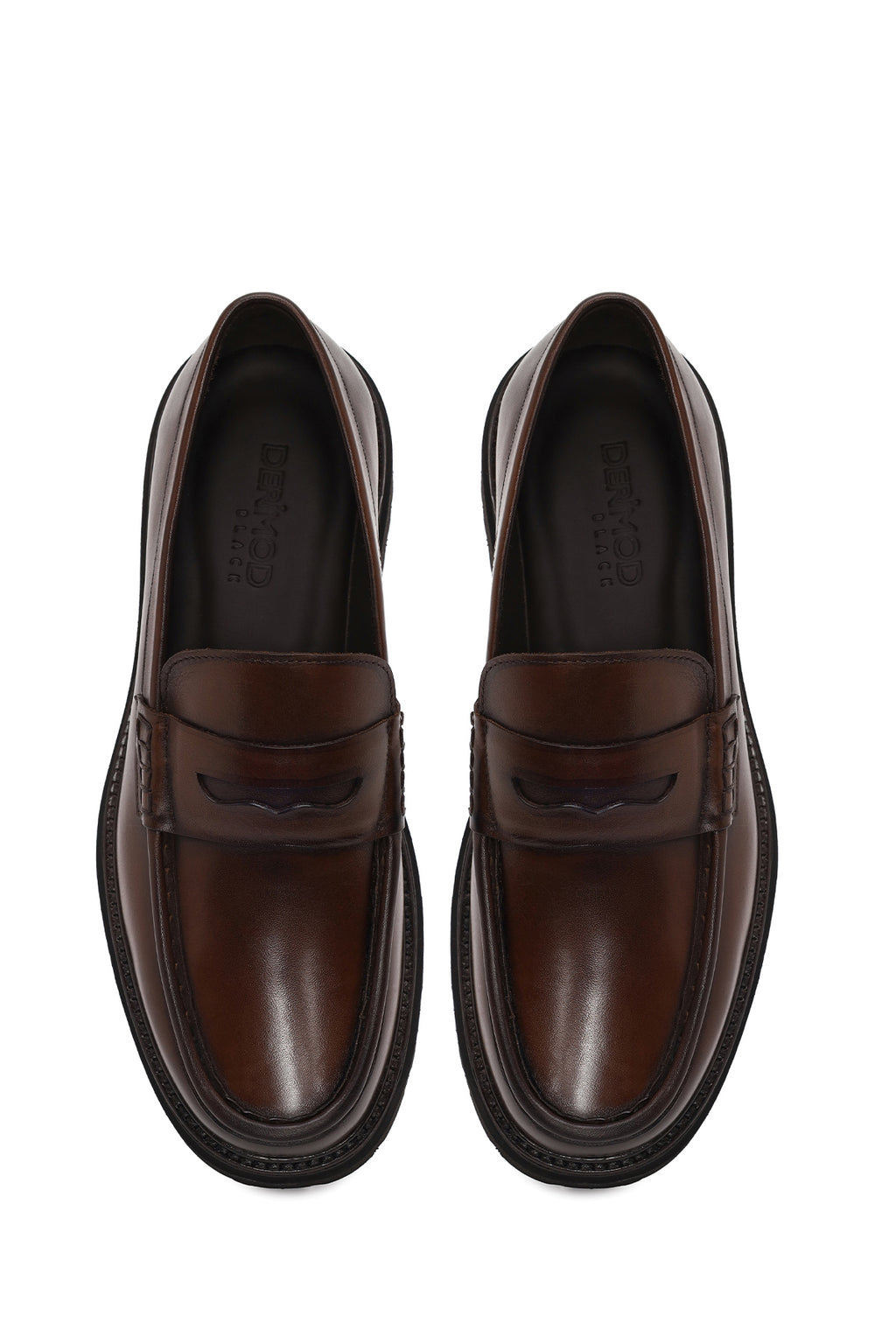 Erkek Kahverengi Deri Casual Loafer