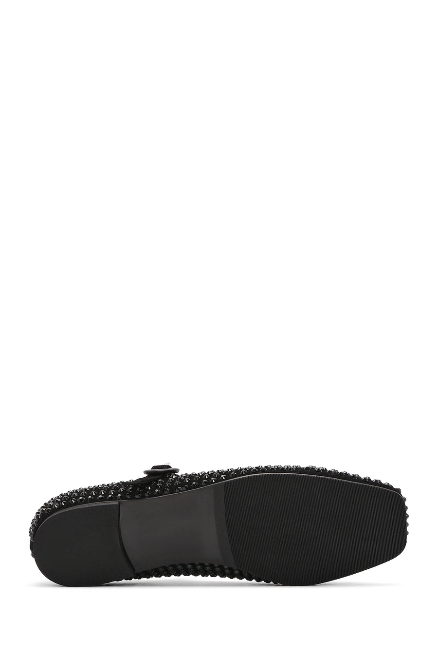 Women's Black Stone Leather Ballerinas