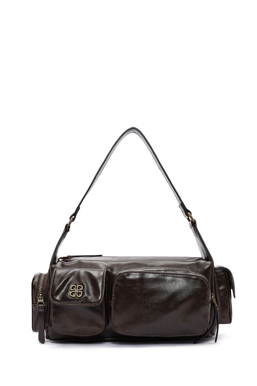 Women's Brown Long Strap Shoulder Bag