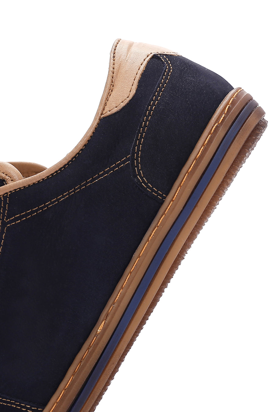 Men's Navy Blue Nubuck Leather Sneaker