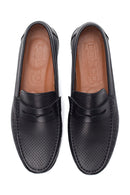 Erkek Deri Delikli Casual Loafer | Derimod