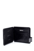 Men's Black Leather Card Holder | Derimod