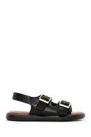 Women's Black Double Buckle Comfort Sandals | Derimod