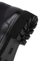 Male Black Zip Closure Lace-Up Leather Casual Boots | Derimod