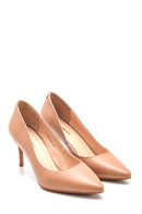 Women's Pink Leather Classic Stiletto | Derimod