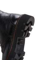 Men's Black Leather Zippered Casual Boots | Derimod