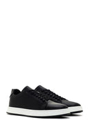 Men's Black Lace-up Leather Sneaker | Derimod