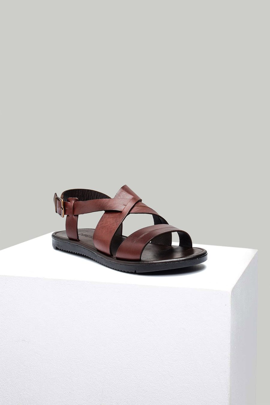 Brown Men's Leather Sandals 18SFD322318 | Derimod