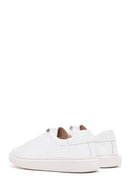 Women's White Leather Sneaker | Derimod