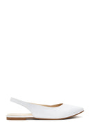 Women's White Open-Back Ballerinas | Derimod