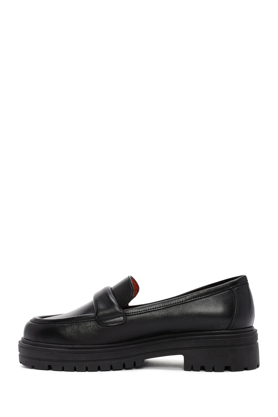 Derimod Gritti Kadın Siyah Deri Maskülen Loafer