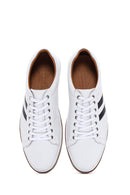 Men's White Leather Casual Sneaker | Derimod