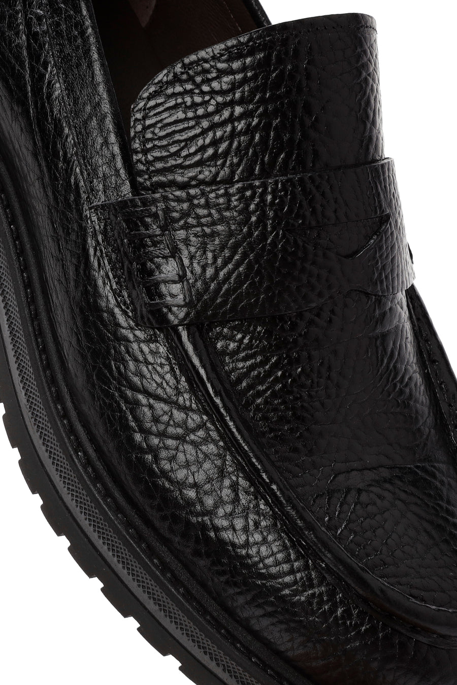 Men's Black Leather Casual Loafer