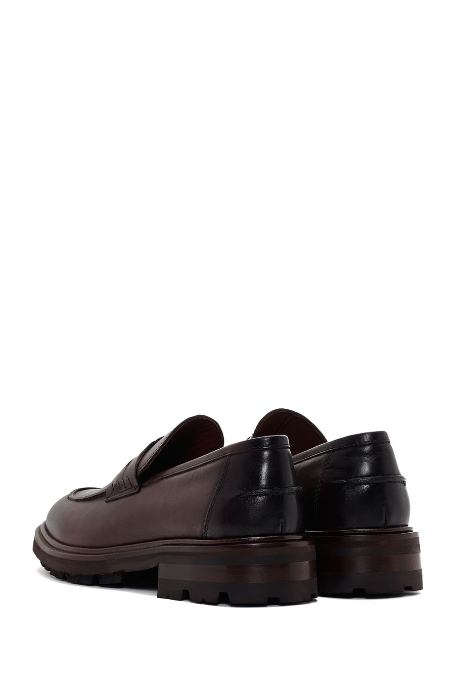 Erkek Kahverengi Deri Casual Loafer