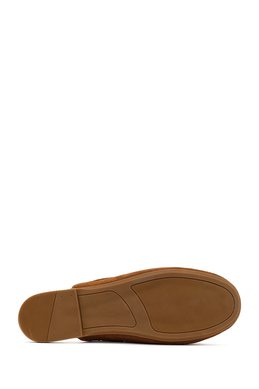 Women's Tan Tassel Suede Leather Slippers