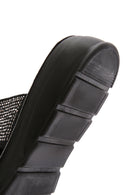 Women's Black Stone Comfort Slippers | Derimod