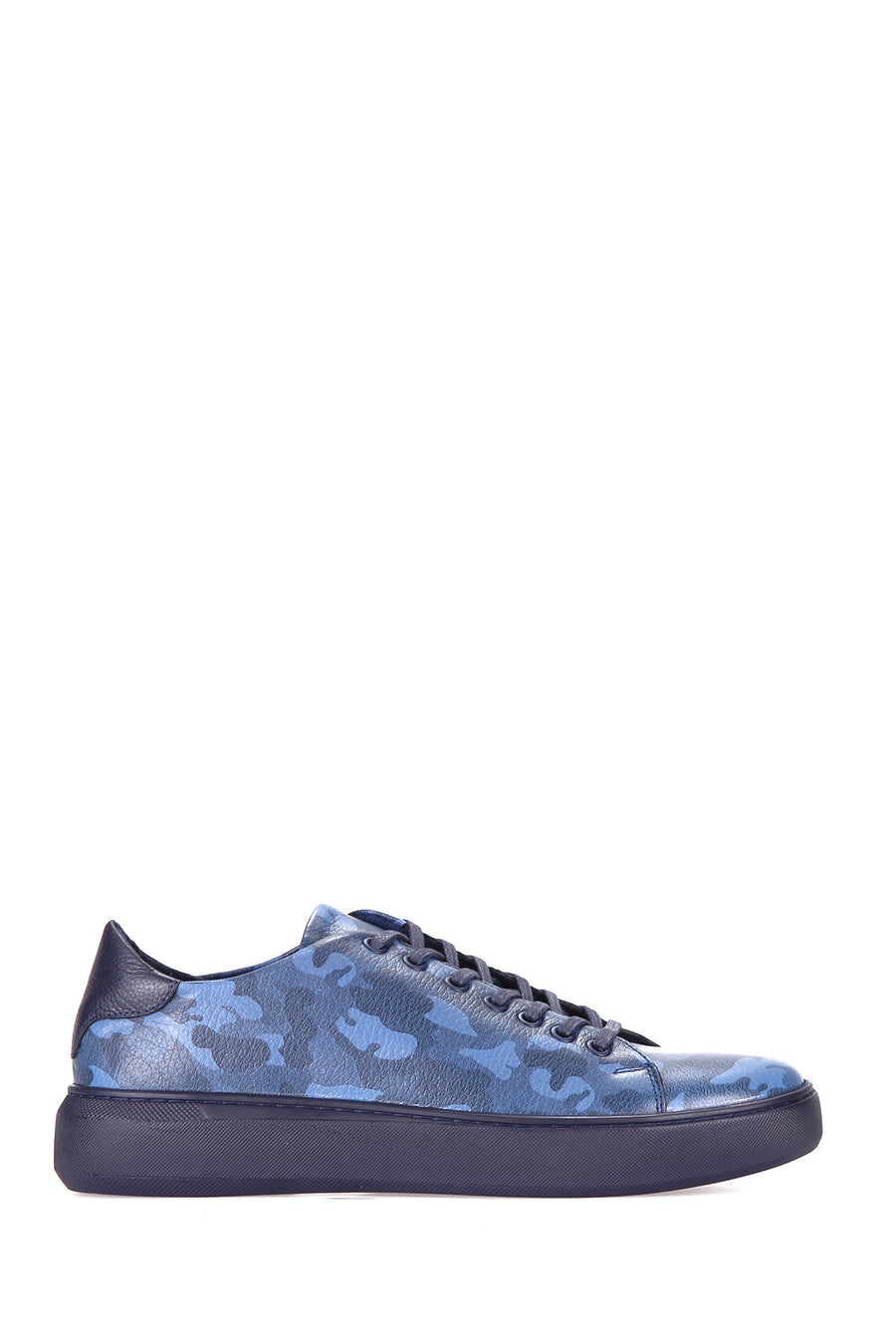 Camouflage Pattern Men's Leather Sneaker