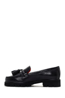 Derimod Gritti Women's Black Leather Masculine Loafer | Derimod