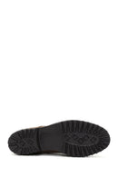 Women's Tan Suede Leather Masculine Shoes | Derimod