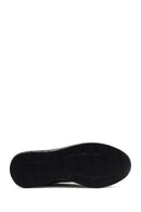 Women's Black Lace-up Thick-Sole Leather Sneaker | Derimod