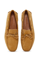 Men's Yellow Suede Leather Casual Loafer | Derimod