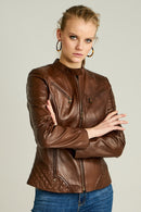 Latinia Women's Leather Jacket | Derimod