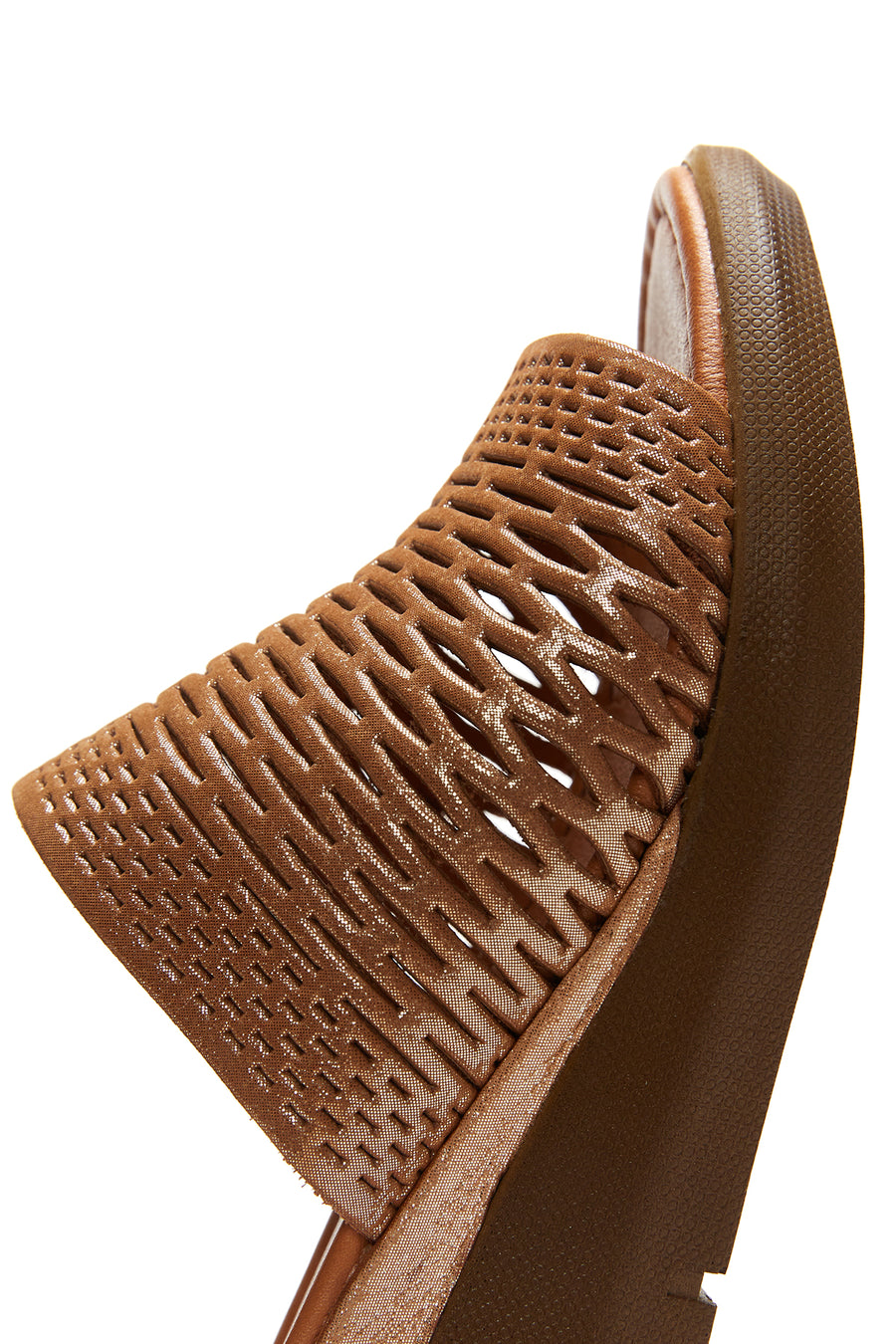 Women's Leather Silvery Comfort Slippers