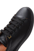 Women's Black Leather Sneaker | Derimod