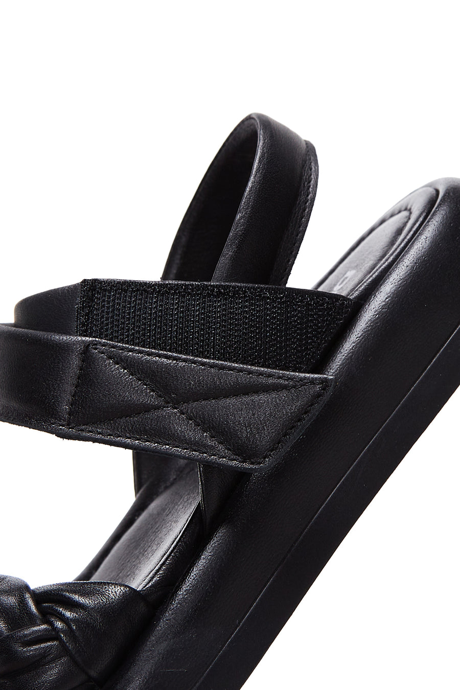 Women's Black Ankle Strap Leather Sandals