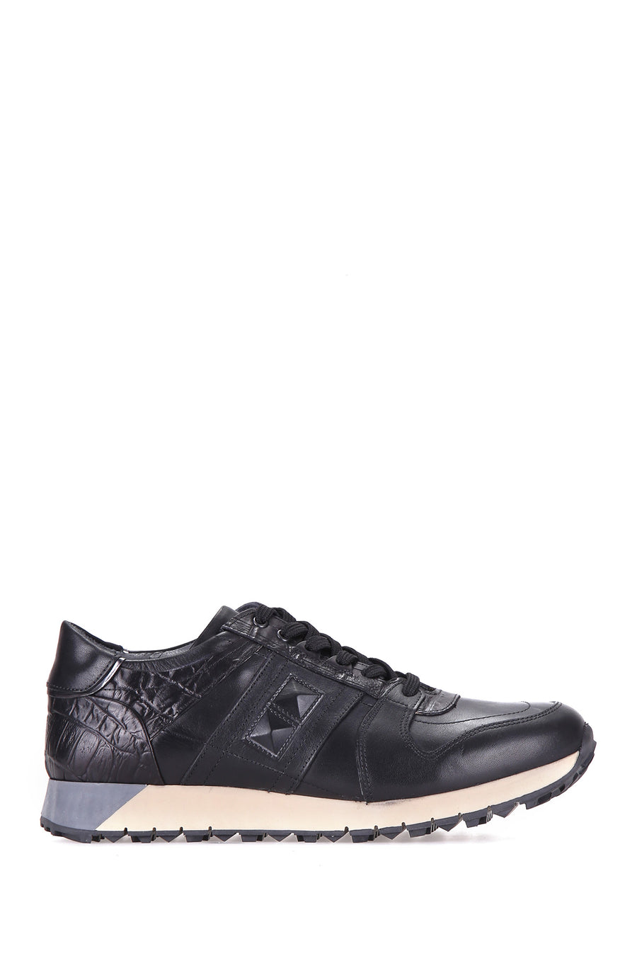 Crocodile Patterned Men's Leather Sneaker 18WFD355418 | Derimod