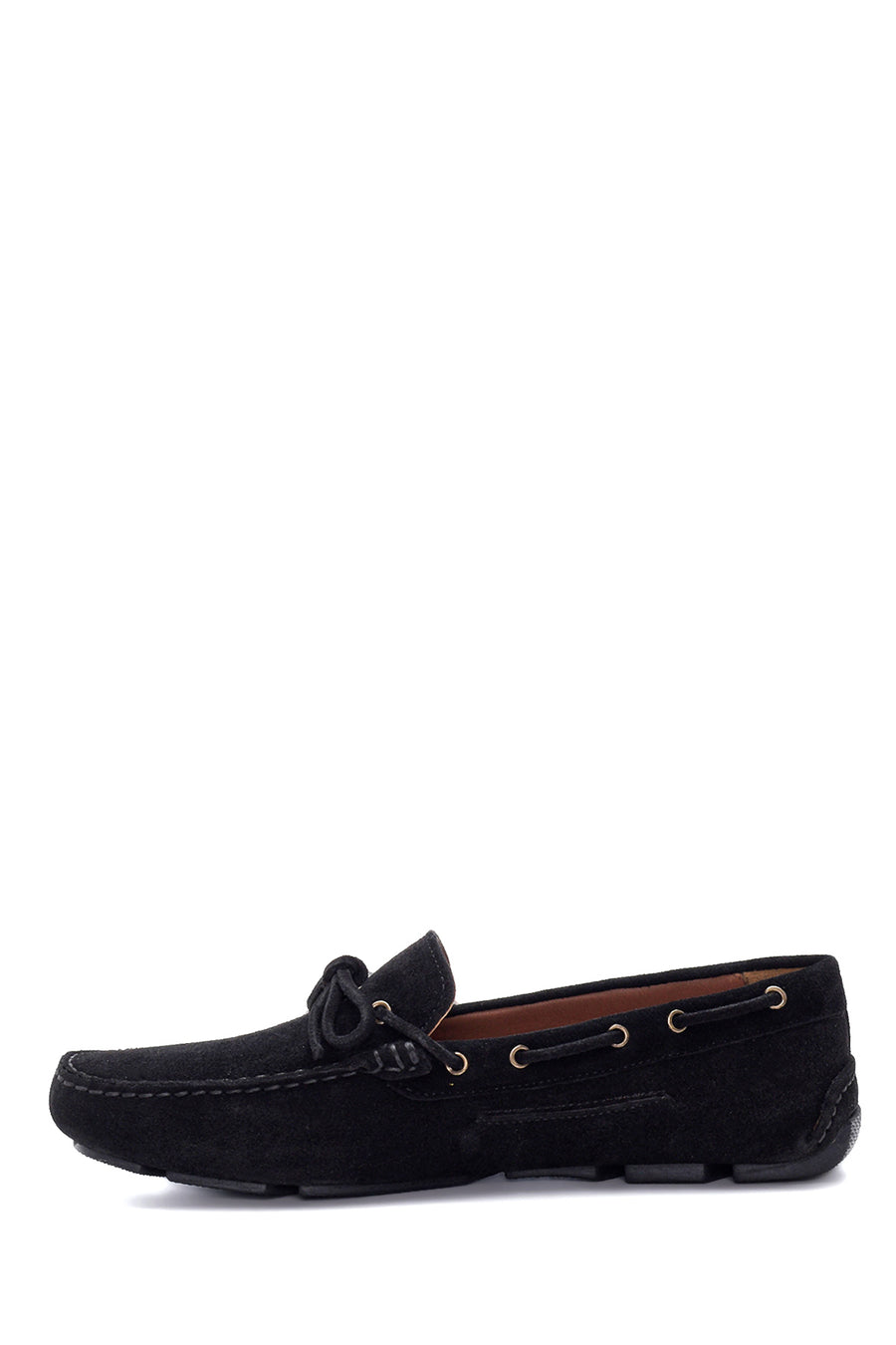 Erkek Siyah Süet Deri Casual Loafer