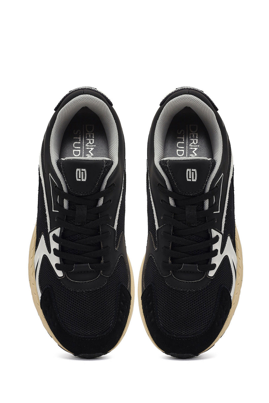 Derimod Studio Erkek Siyah Bağcıklı Kalın Tabanlı Sneaker