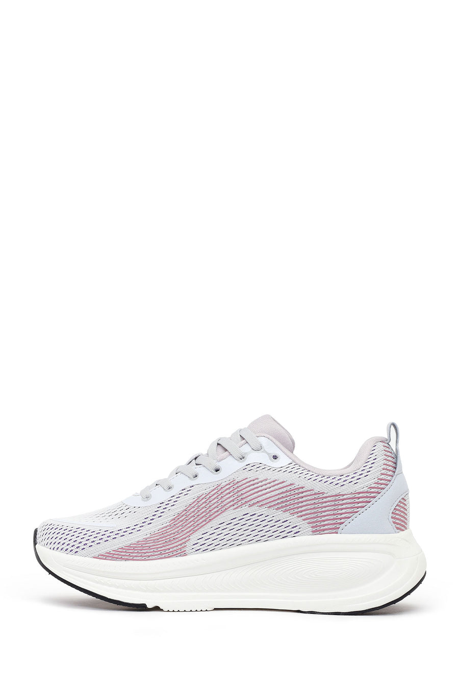 Derimod Zero Woman Purple Lace-Up Thick-Soled Fabric Sneakers