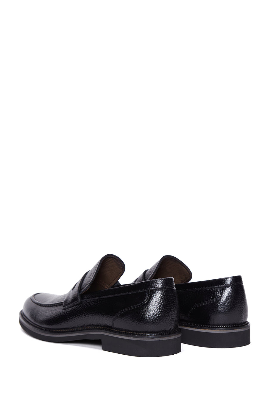 Men's Black Leather Casual Loafer