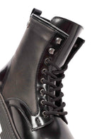 Men's Black Lace-Up Leather Combat Boots | Derimod