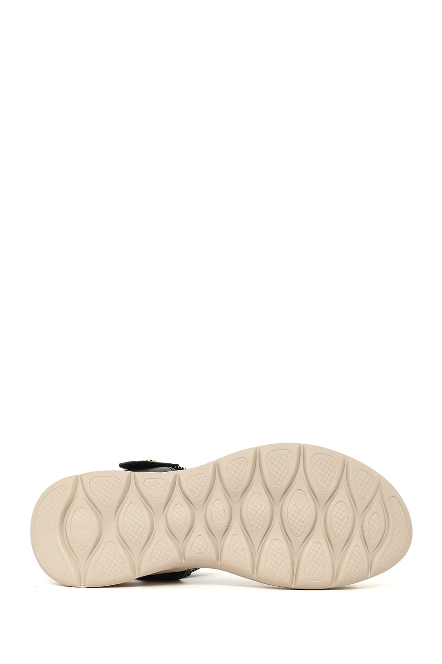 Woman Black Thick-Soled Fabric Comfort Sandal