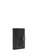 Men's Black Leather Card Holder | Derimod