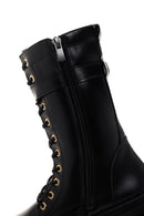 Women's Black Thick Soled Zippered Boots | Derimod