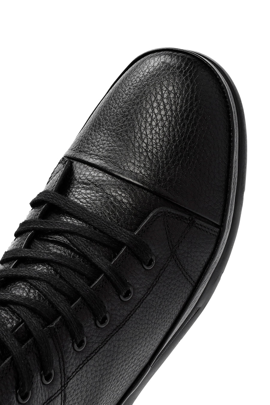 Men's Black Zippered Leather Sports Boots