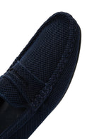 Men's Navy Blue Fabric Loafer | Derimod