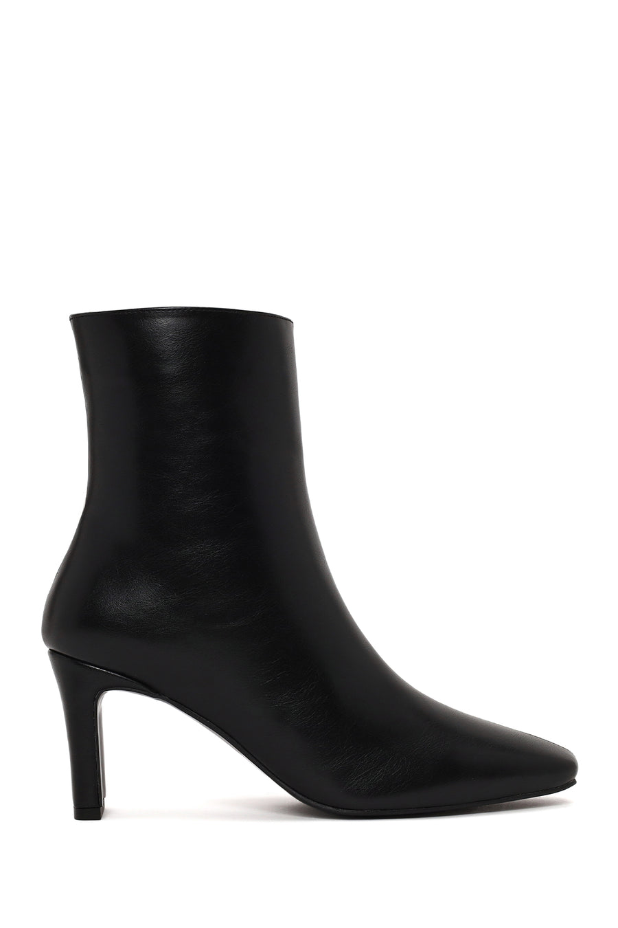 Woman Black Zip Closure Heeled Boots WF250017SV | Derimod