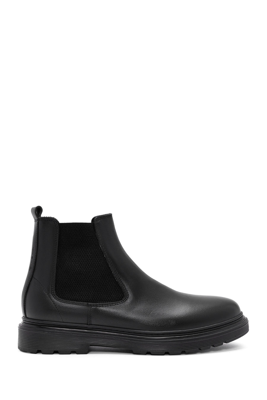 Men's Black Leather Chelsea Boots 24WFD6771FT | Derimod